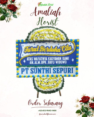 Papan Bunga Duka di Cinta Damai